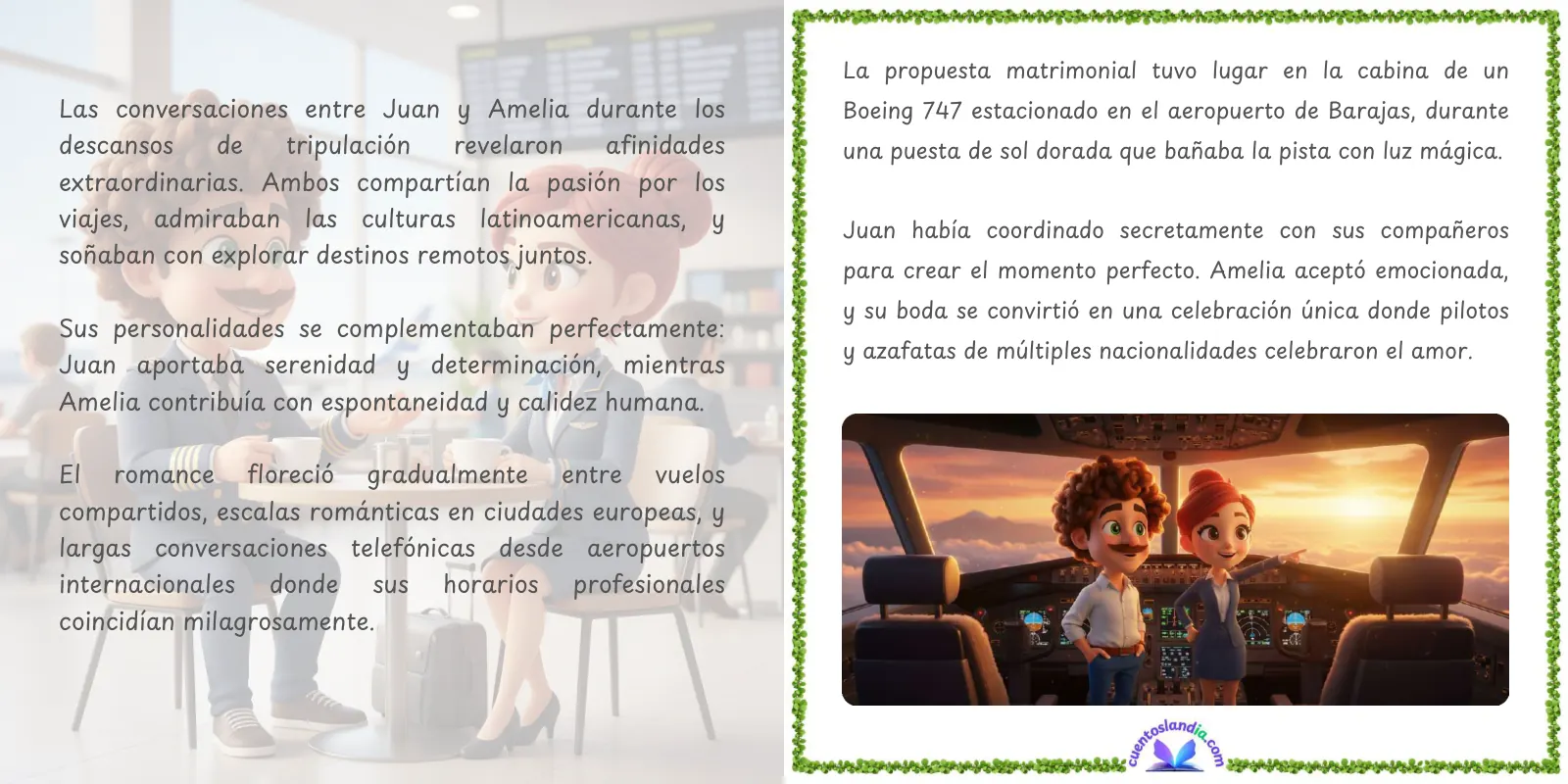 Doble página de «El Vuelo de Juan Hasta la Jubilación»
