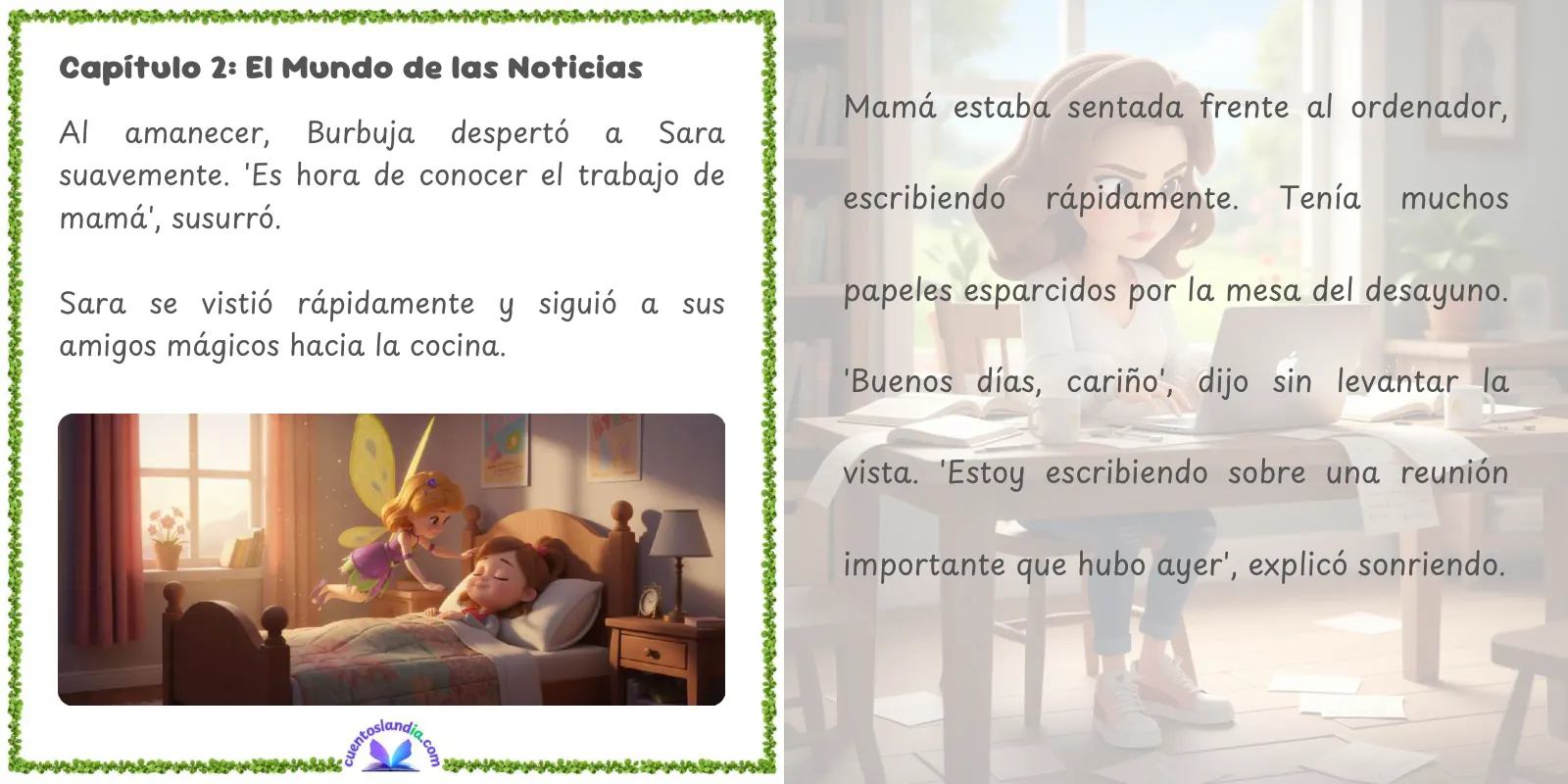 Doble página de «¿En Qué Trabaja Mamá?»