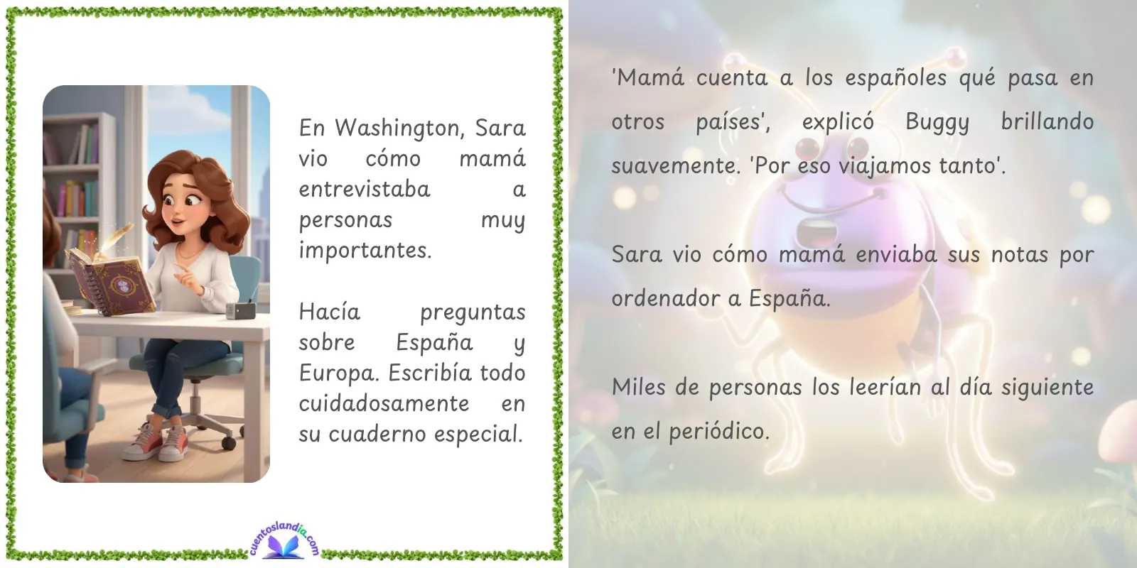 Doble página de «¿En Qué Trabaja Mamá?»