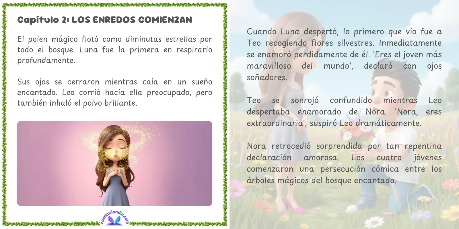 Doble página de «Enredos de una Noche de Verano»