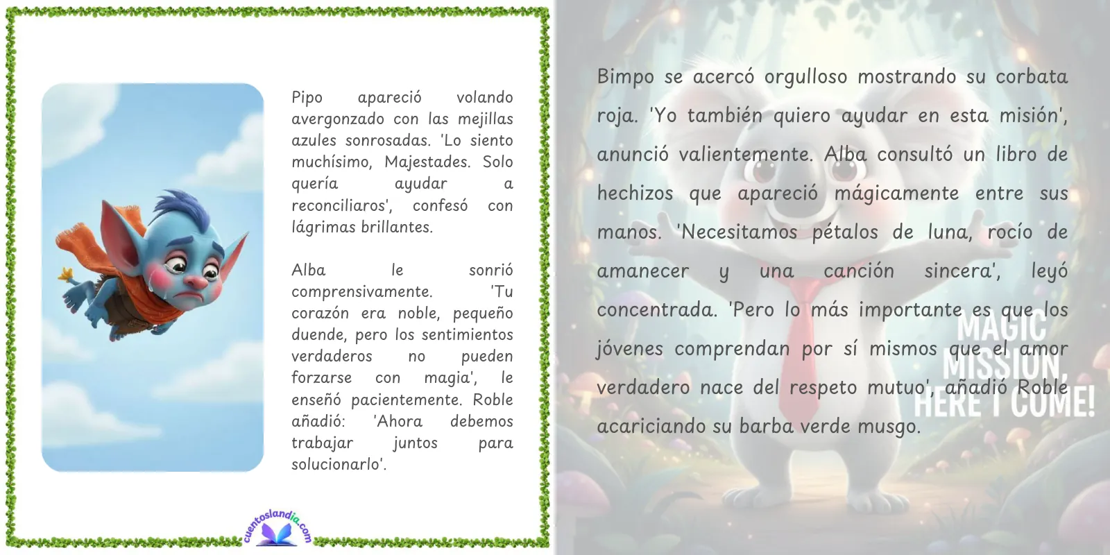Doble página de «Enredos de una Noche de Verano»