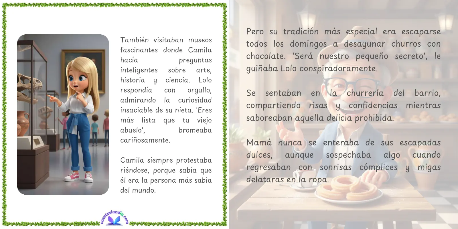 Doble página de «Érase una Vez el Mejor Abuelo del Mundo»