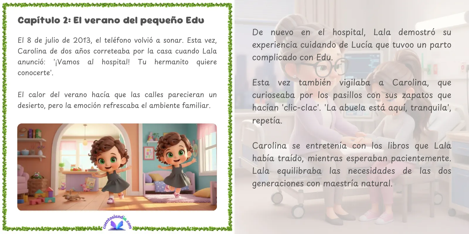 Doble página de «Érase una Vez la Mejor Abuela del Mundo»