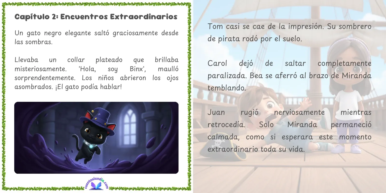 Doble página de «Aventuras de Halloween: La Mágica Caza de los Caramelos»