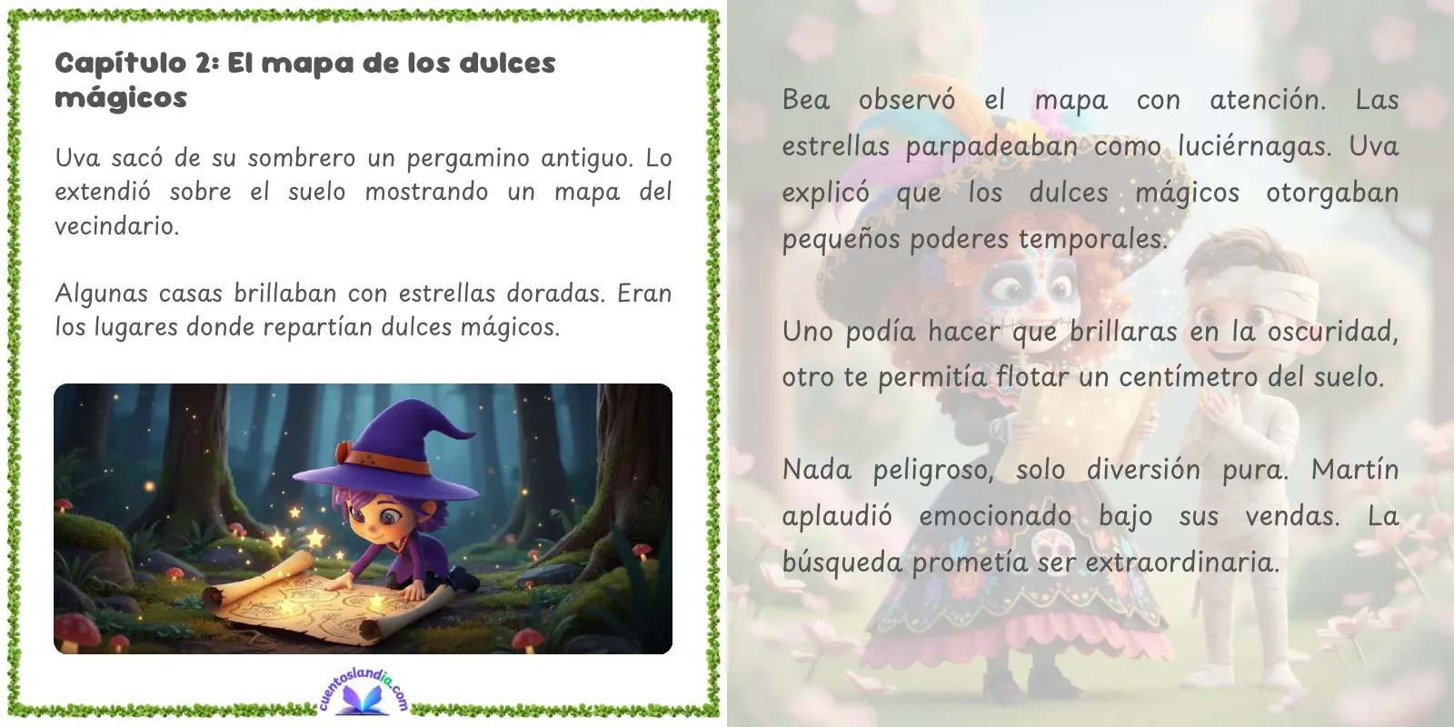 Doble página de «Halloween mágico con Ale y sus amigos»