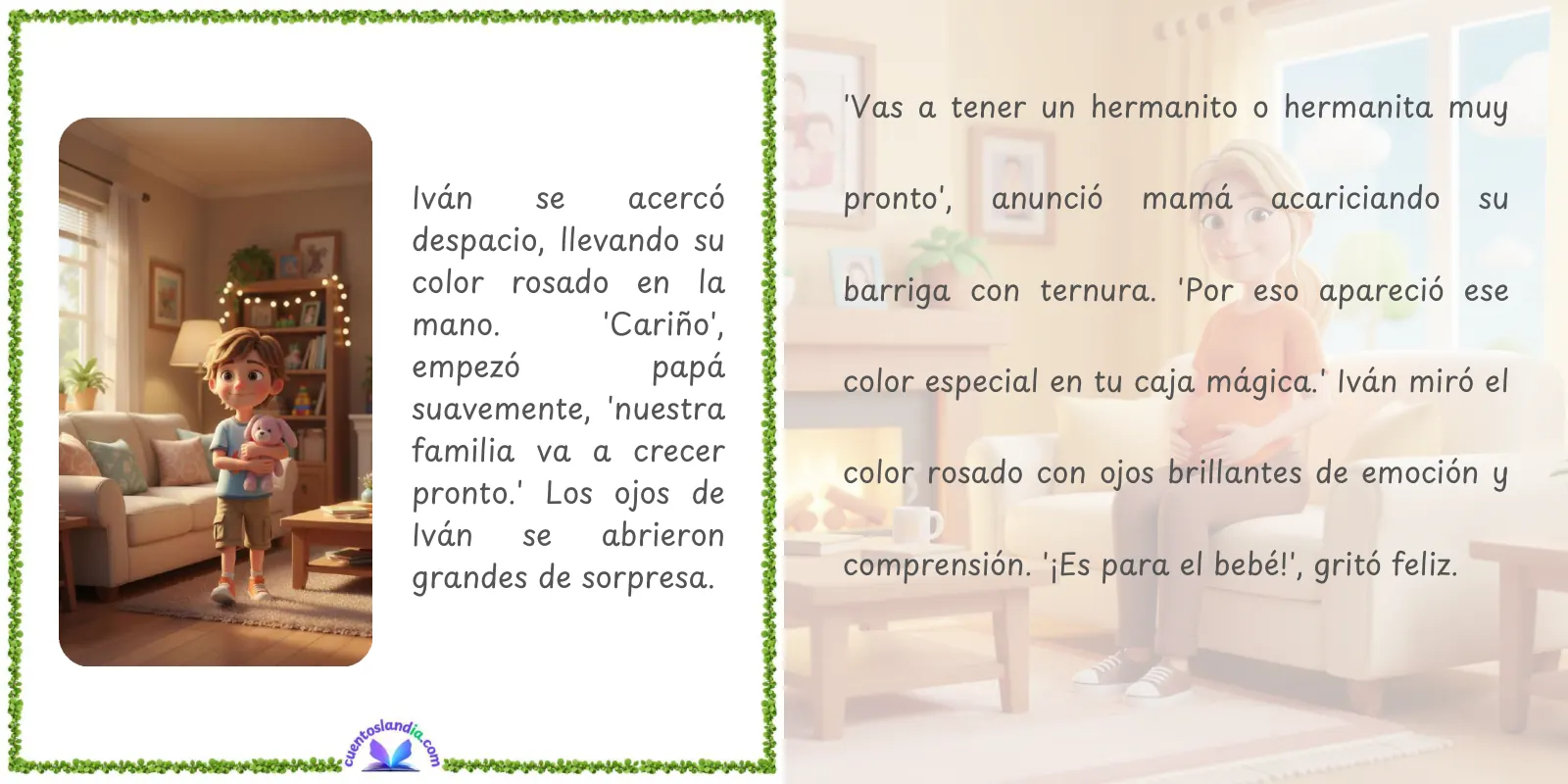 Doble página de «La Caja Mágica de los Colores: el que Faltaba»