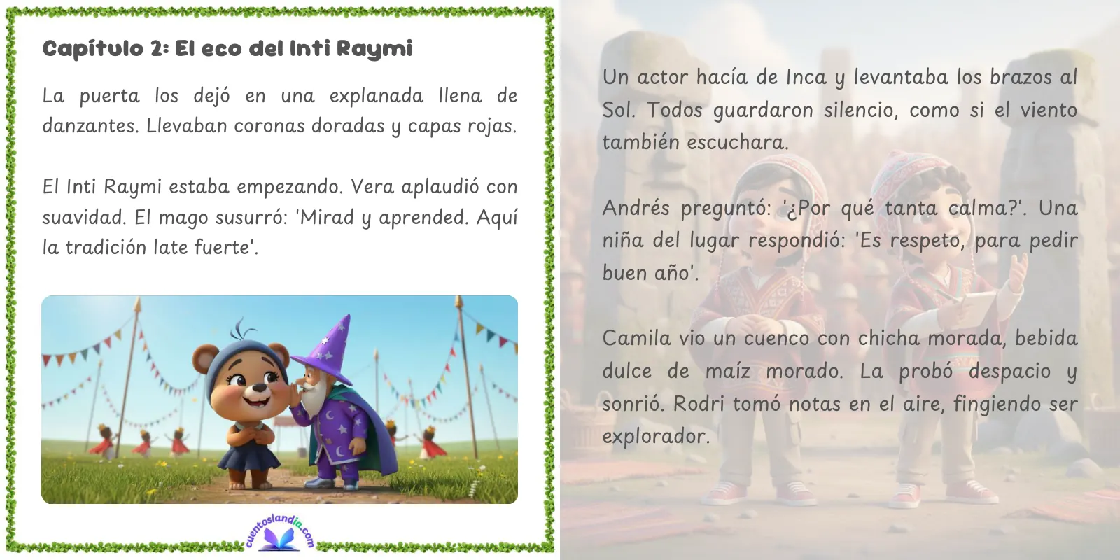 Doble página de «La magia de las tradiciones peruanas»