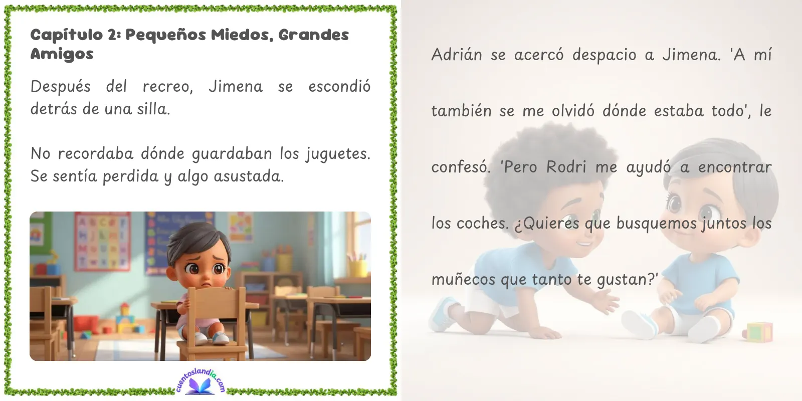 Doble página de «La Mágica Vuelta a la Guardería»