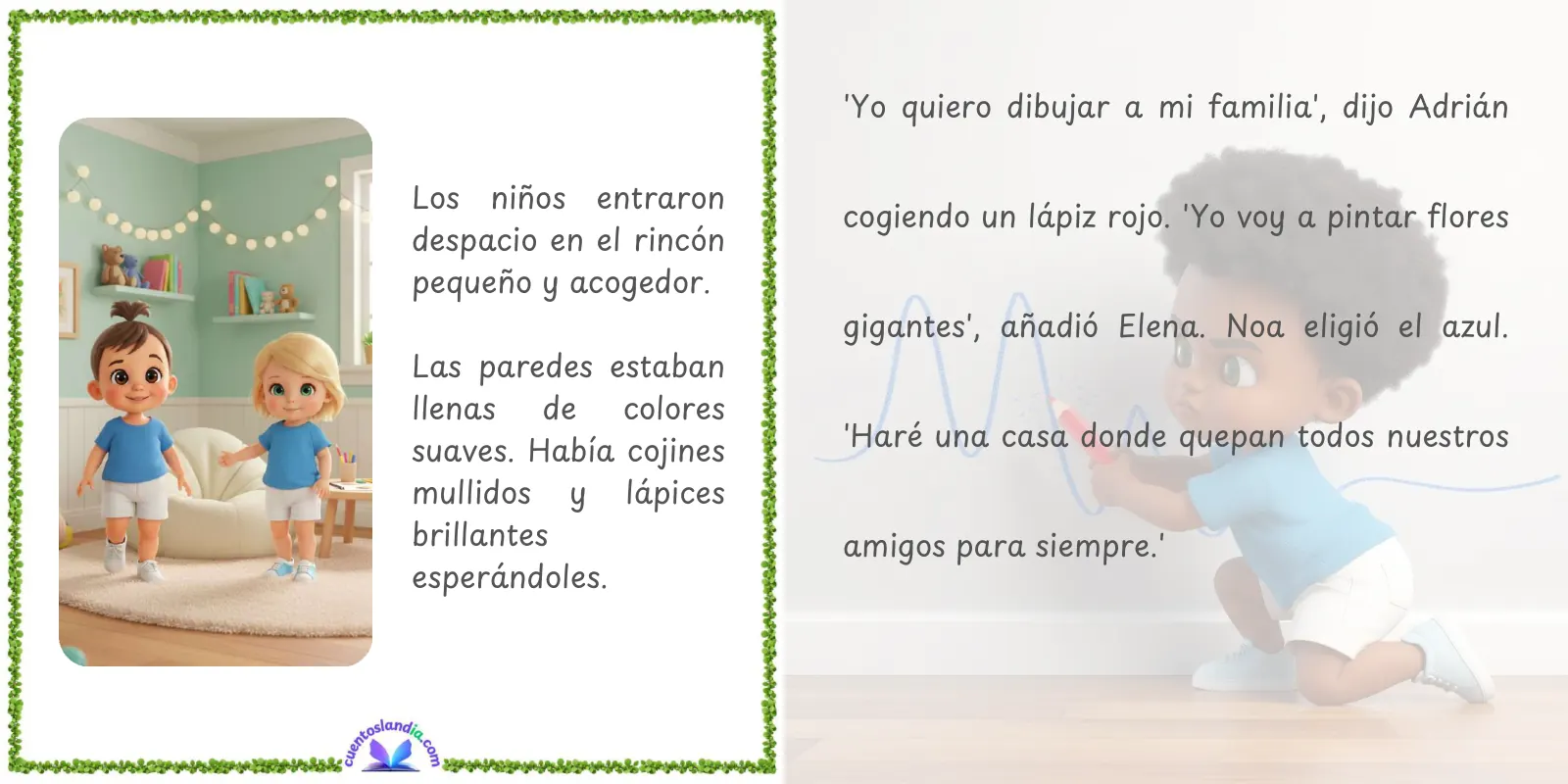 Doble página de «La Mágica Vuelta a la Guardería»