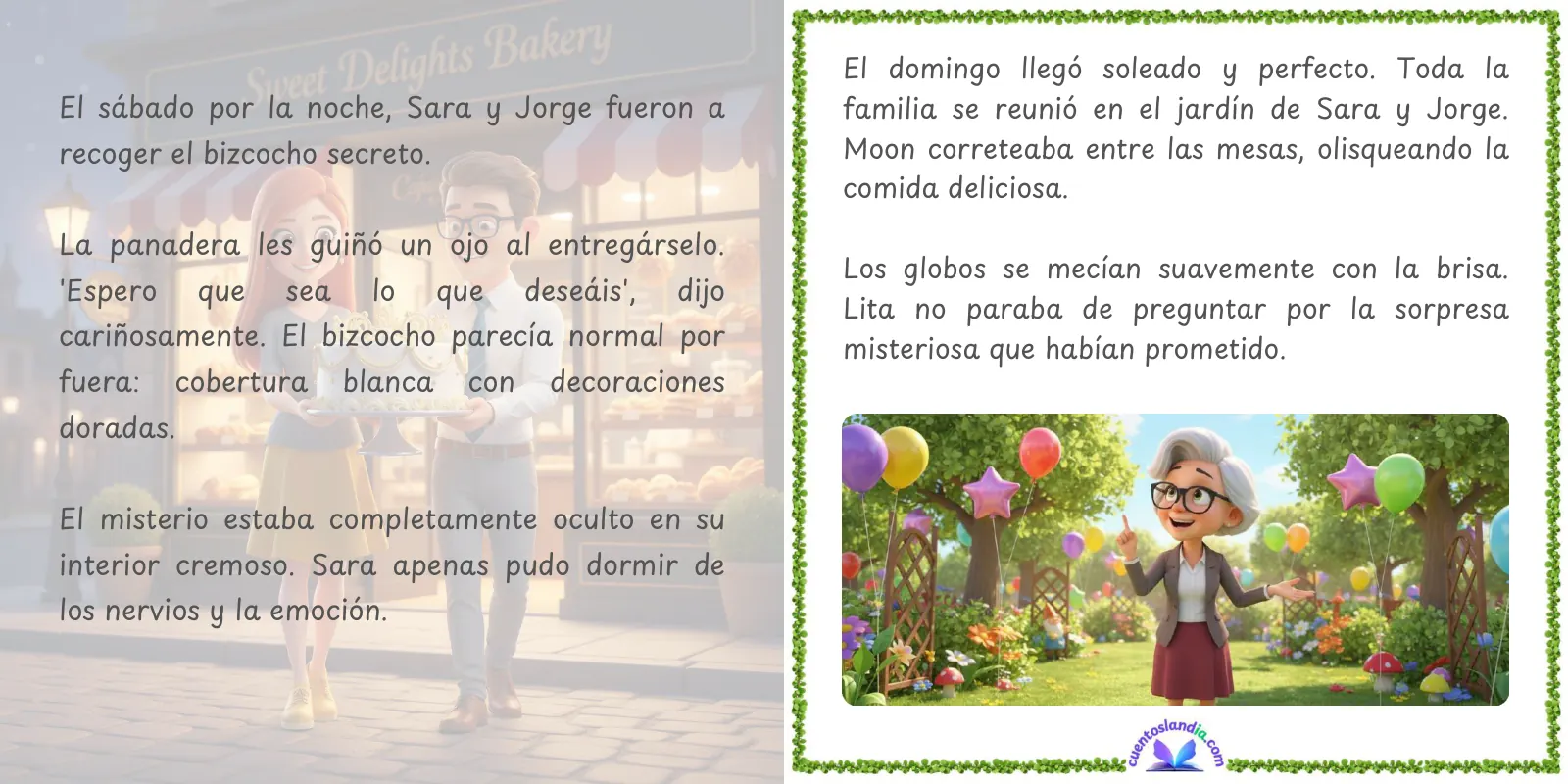 Doble página de «La sorpresa más bonita: nuestro Gender Reveal»