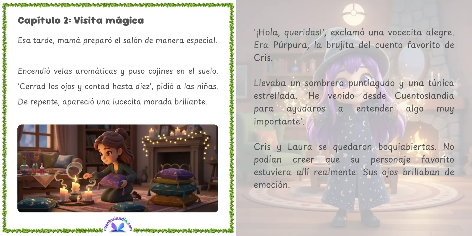 Doble página de «Menstruación: Mi cuerpo está creciendo»