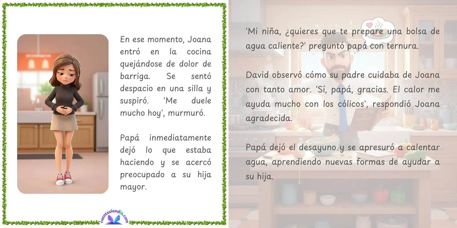 Doble página de «¿Por qué mi hermana tiene la regla?»