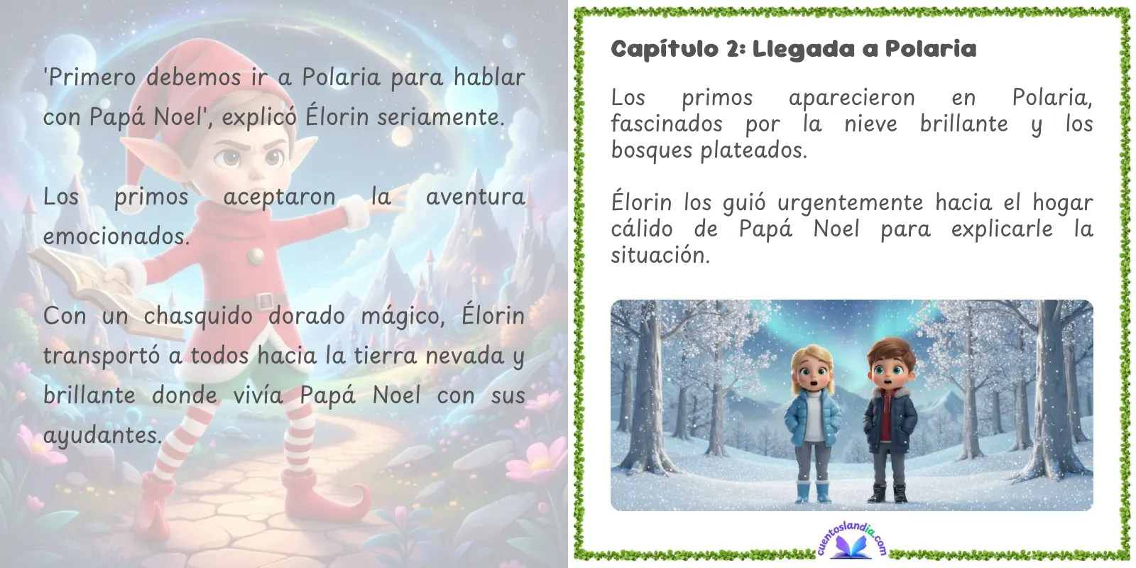 Doble página de «La Noche Mágica de los Primos Díaz»