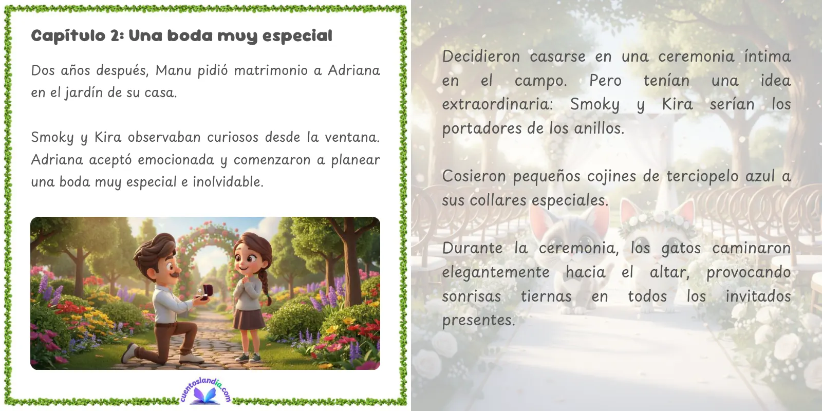 Doble página de «Nuestra Familia Gatuna»