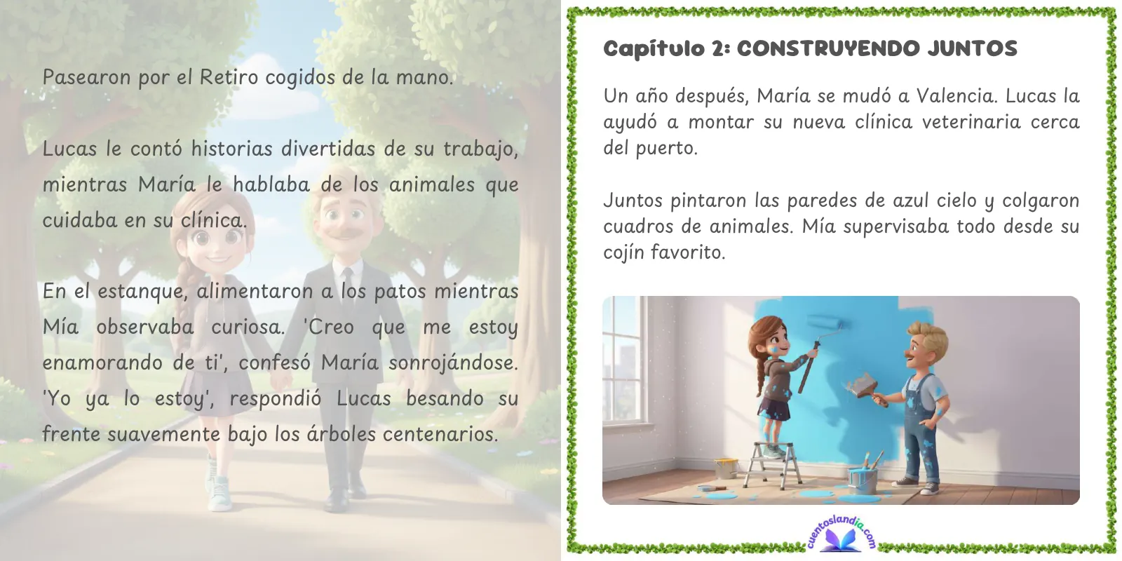 Doble página de «Nuestra Historia de Amor»