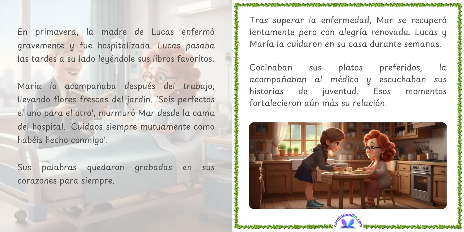 Doble página de «Nuestra Historia de Amor»