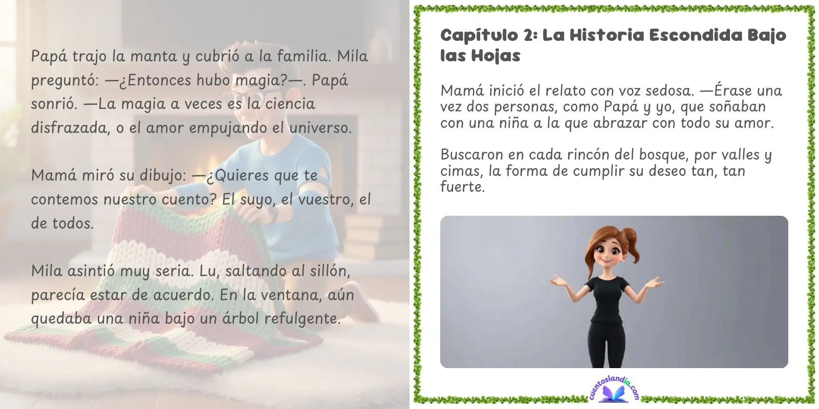 Doble página de «Nuestra Niña, el Deseo Que Encontró Cómo Cumplirse»