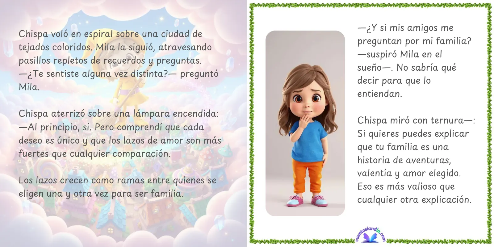 Doble página de «Nuestra Niña, el Deseo Que Encontró Cómo Cumplirse»