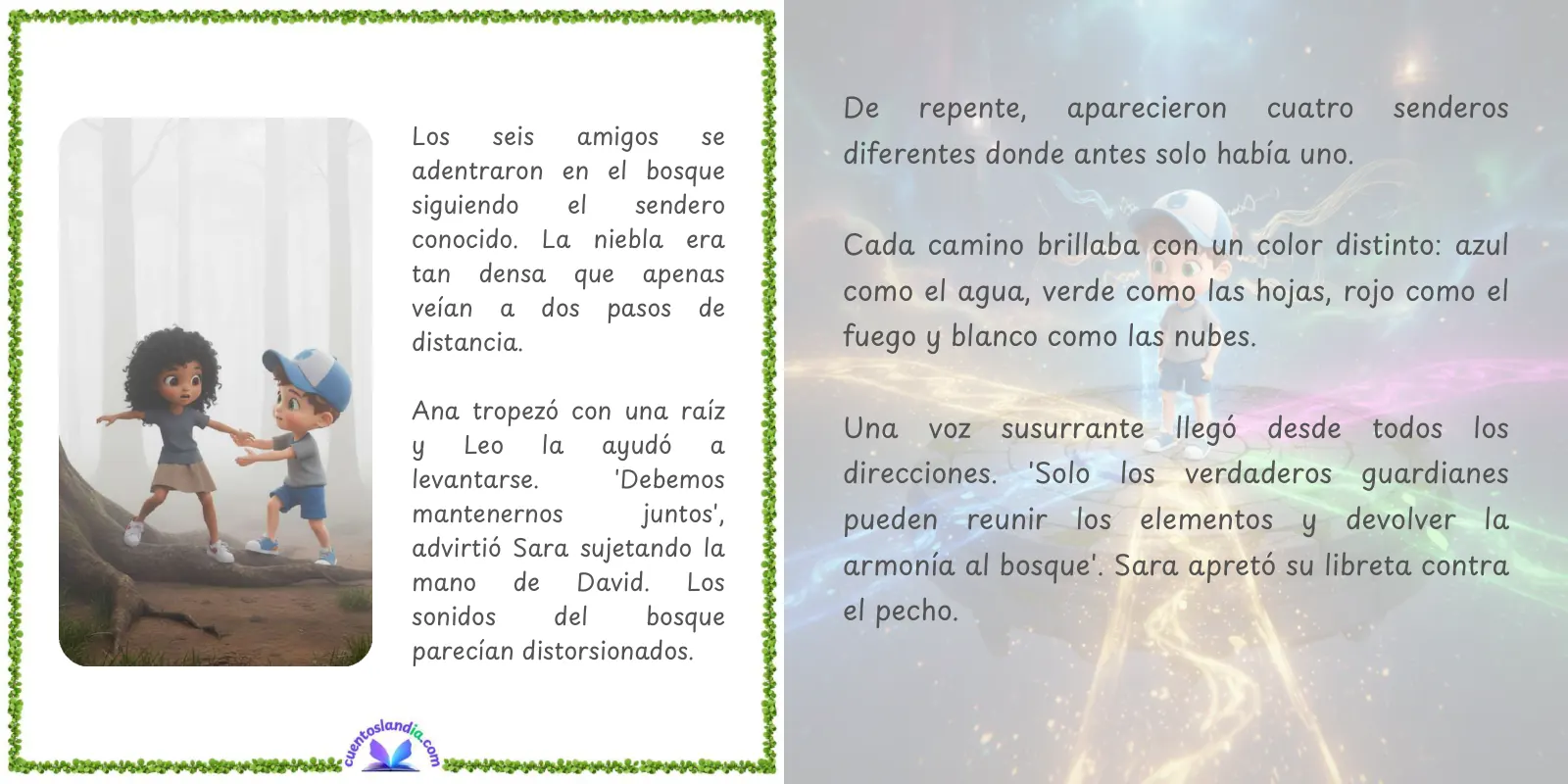 Doble página de «El Origen de los Guardianes de Vira»