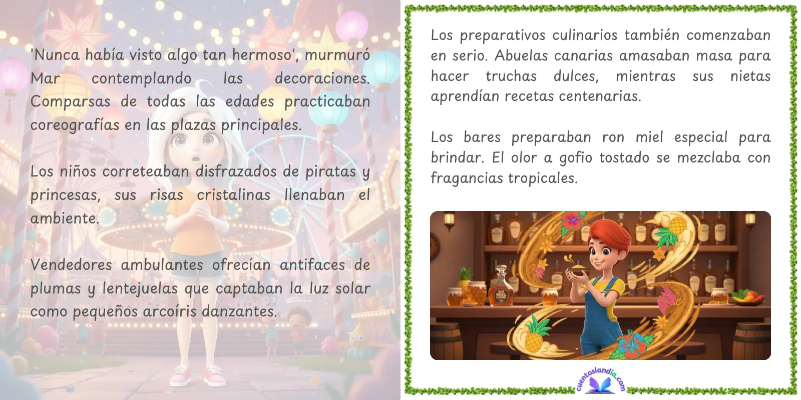 Doble página de «Las Reinas del Carnaval de Canarias»