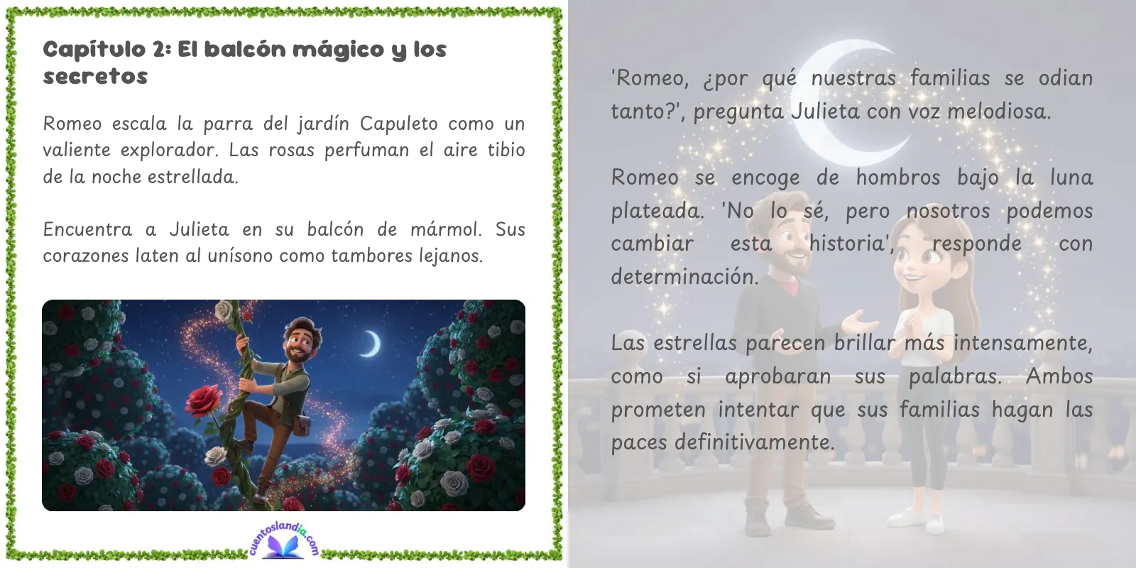 Doble página de «Romeo y Julieta: El Gran Lío de Verona»