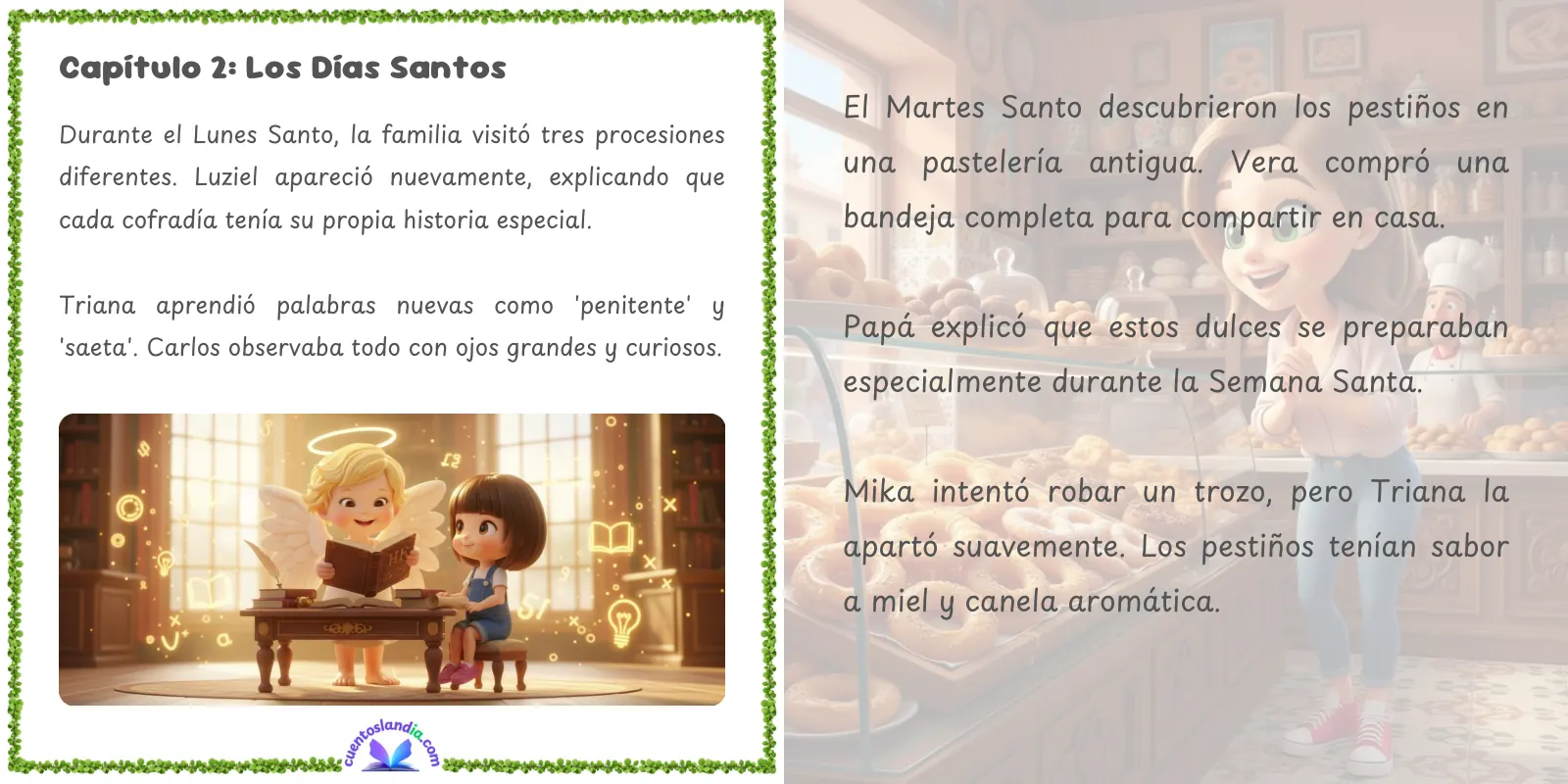 Doble página de «Triana y Carlos: Aventuras en Semana Santa»