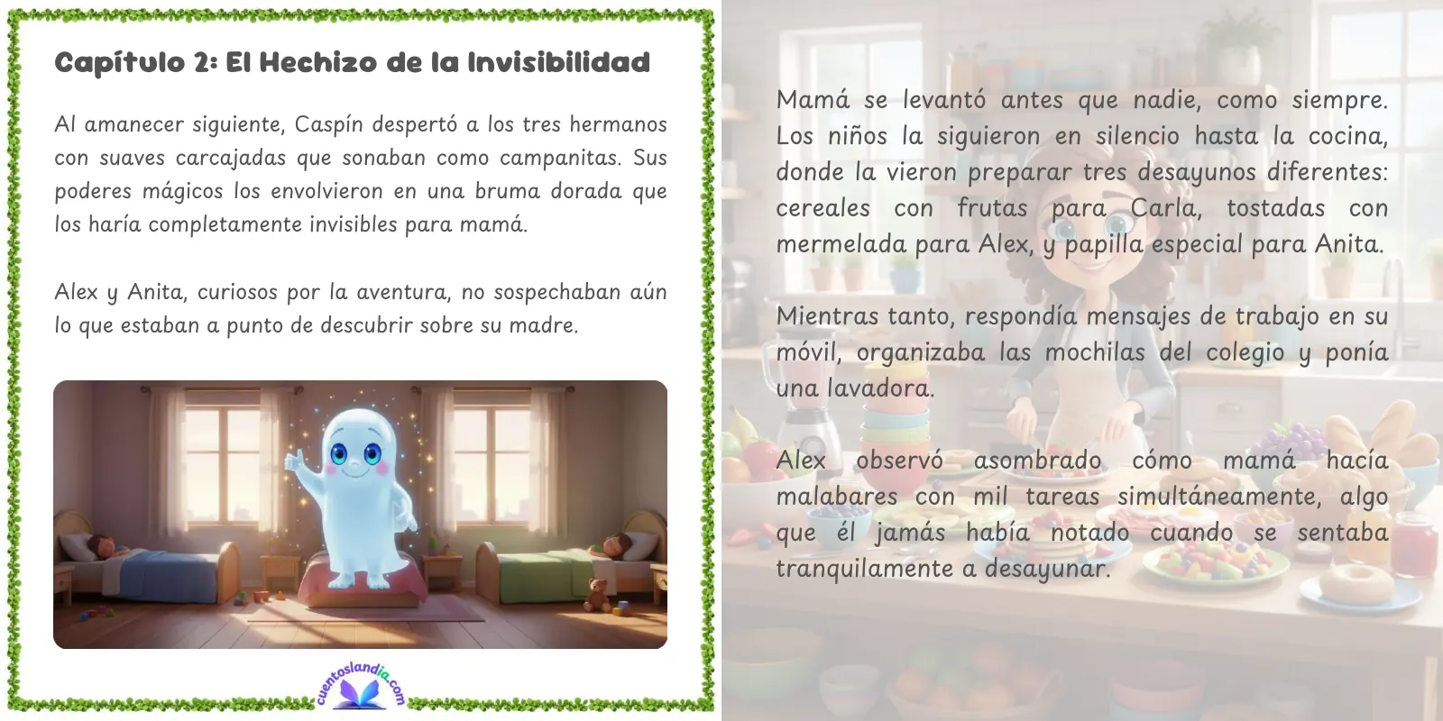 Doble página de «Un Día en la Vida de Mamá»