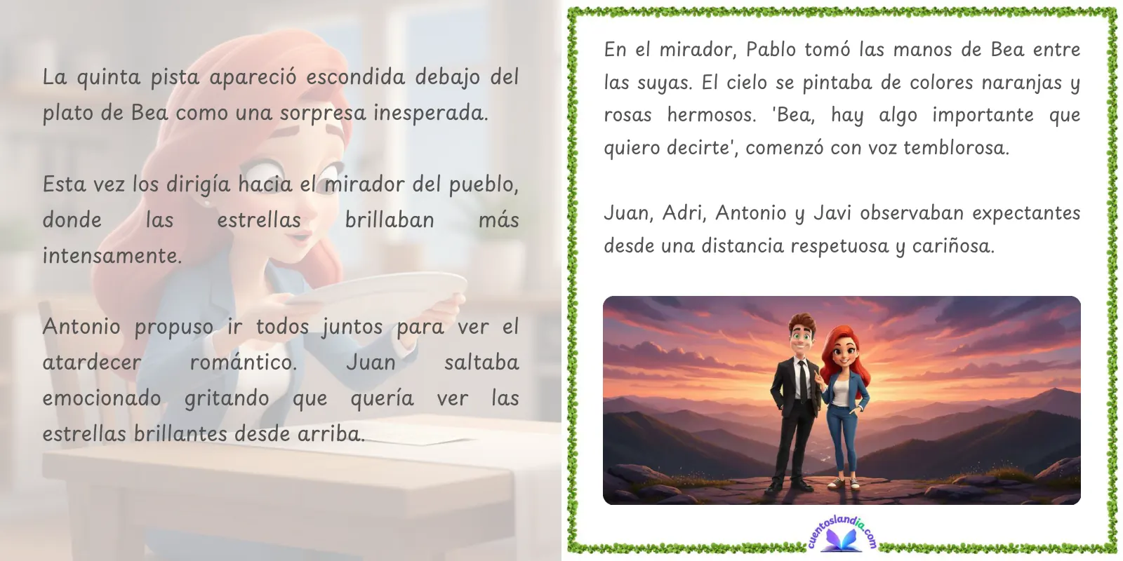 Doble página de «Un San Valentín Mágico»