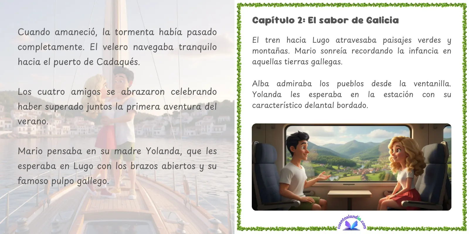 Doble página de «Verano de 2026: Un velero, pulpo y mucho más…»