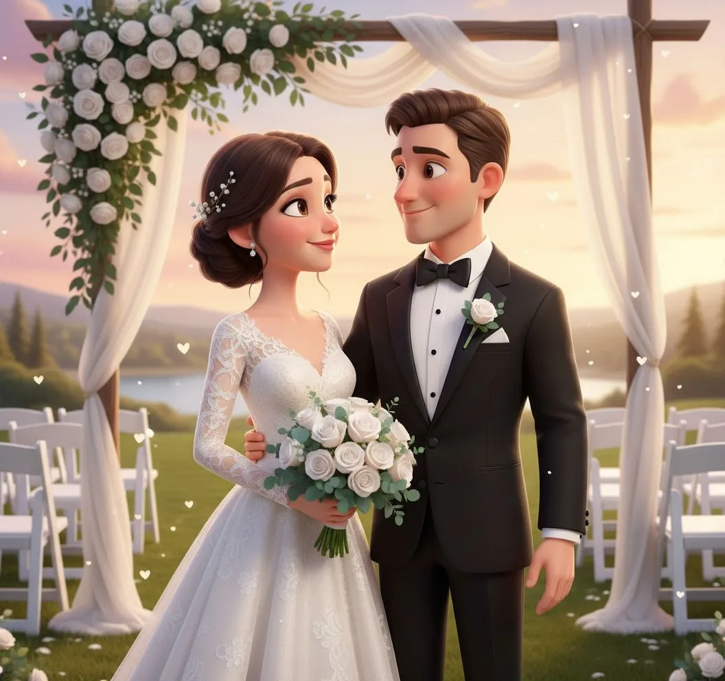 Foto IA de la boda de la pareja