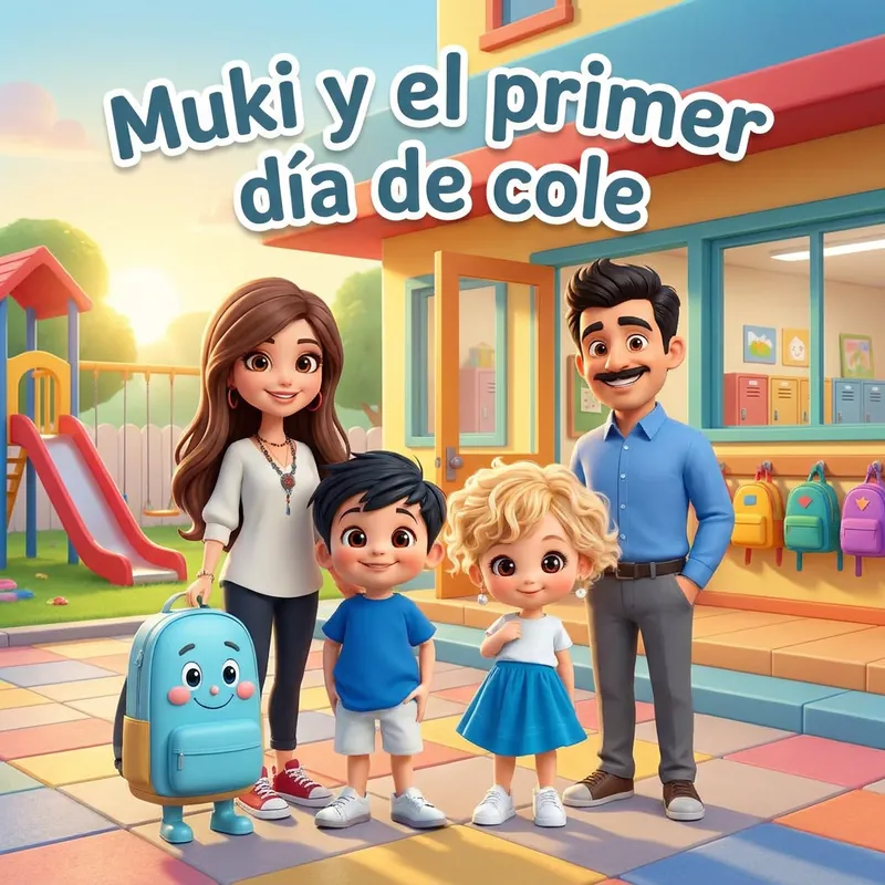 Portada de «Muki y el primer día de cole»