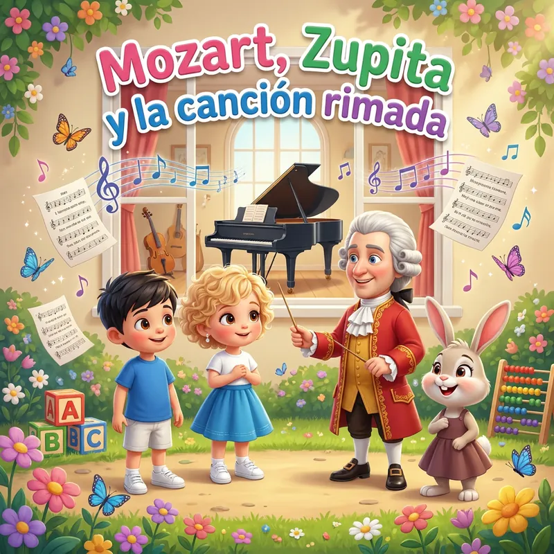 Portada de «Mozart, Zupita y la canción rimada»