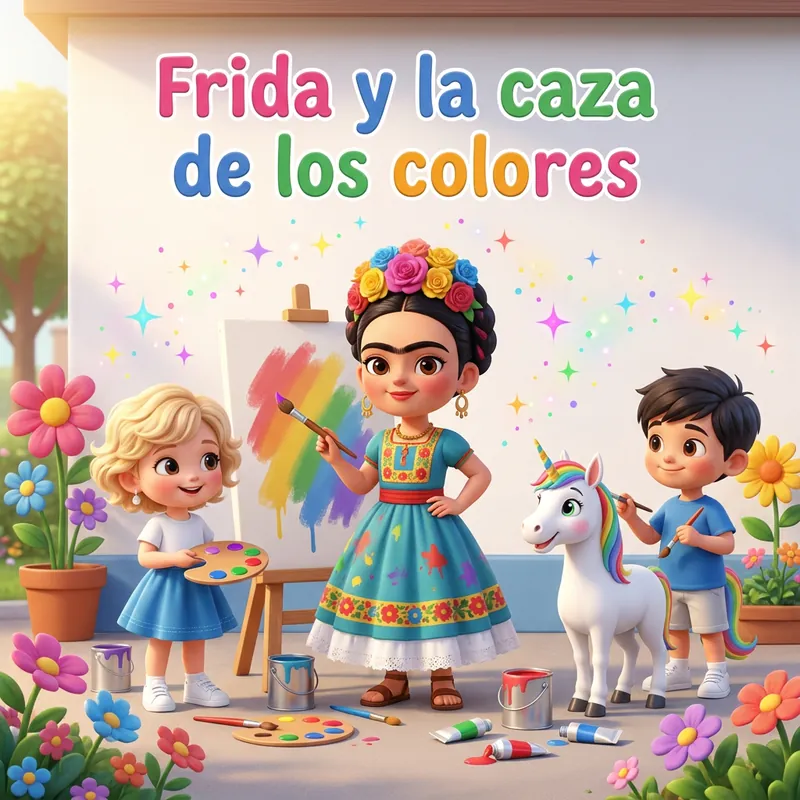 Portada de «Frida y la caza de los colores»