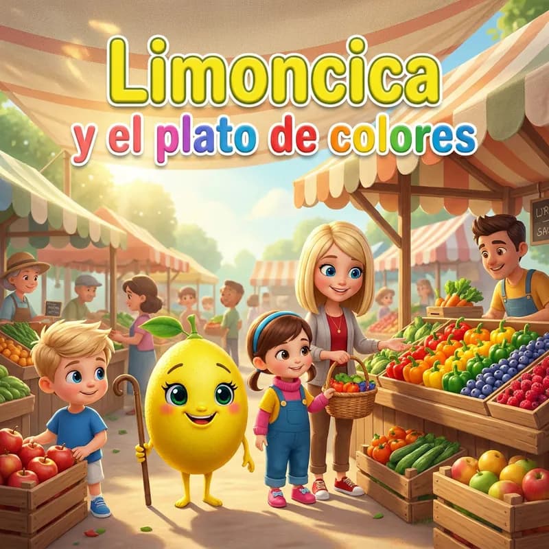 Portada de «Limoncica y el plato de colores»