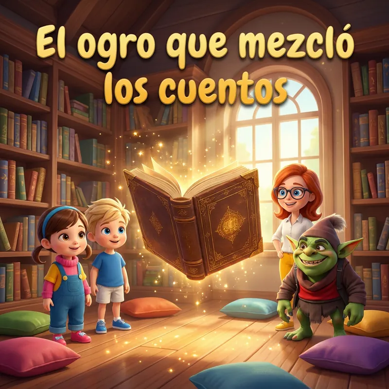 Portada de «El ogro que mezcló los cuentos»