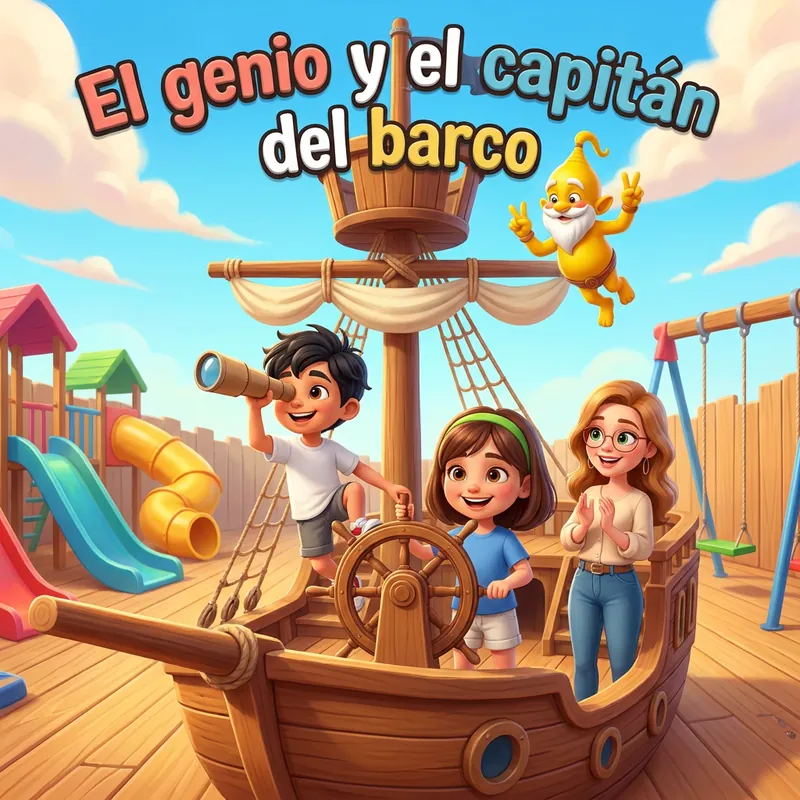 Portada de «El genio y el capitán del barco»