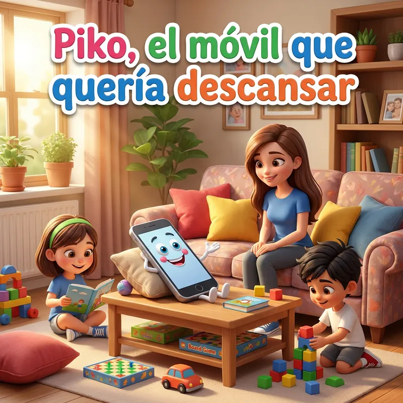 Portada de «Piko, el móvil que quería descansar»