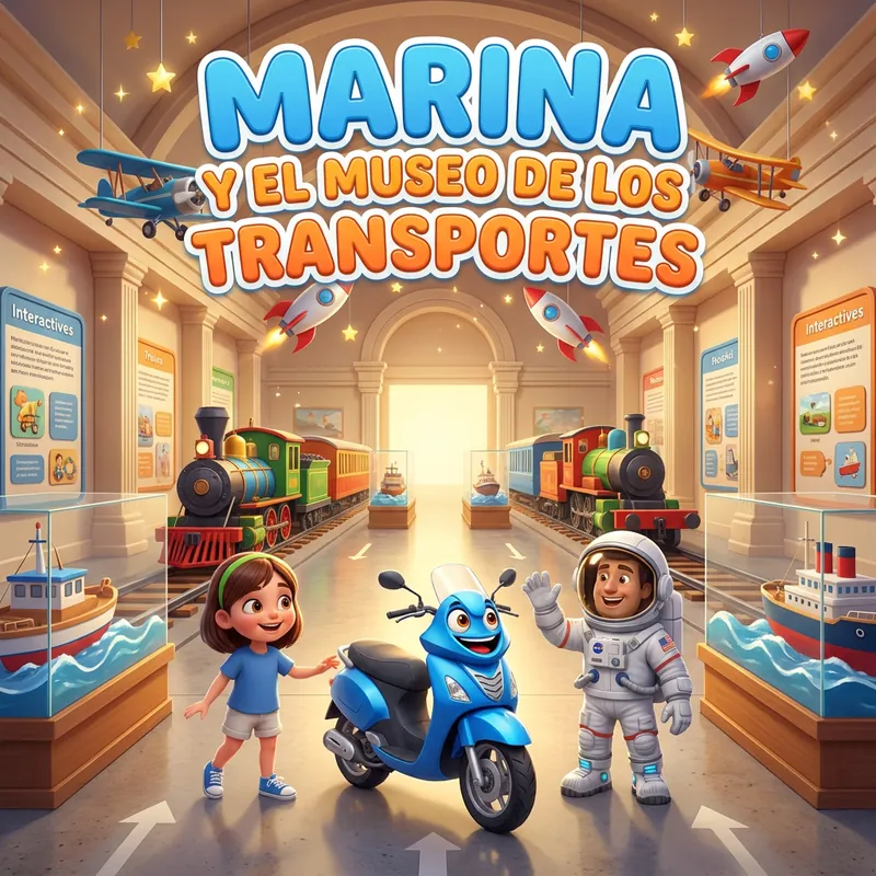 Portada de «Marina y el museo de los transportes»