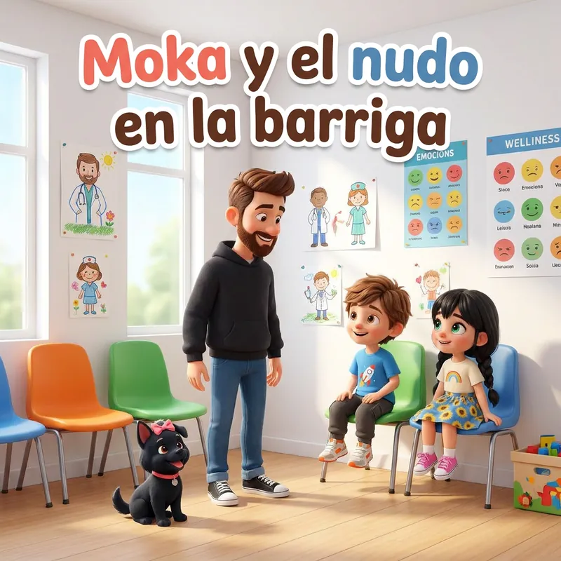 Portada de «Moka y el nudo en la barriga»