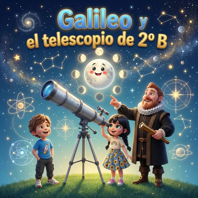Portada de «Galileo y el telescopio de 2º B»