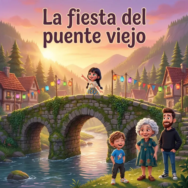 Portada de «La fiesta del puente viejo»