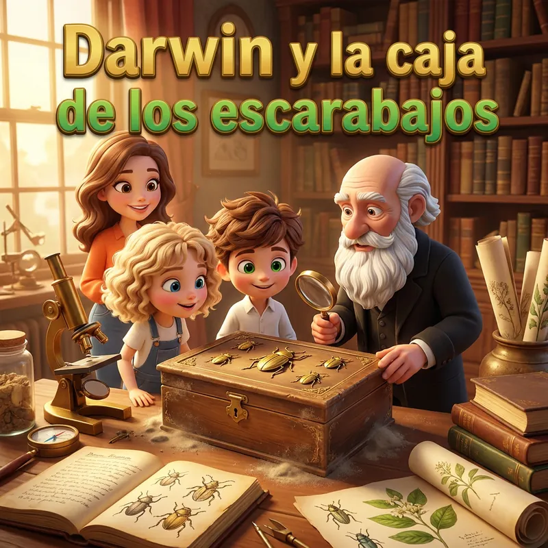Portada de «Darwin y la caja de los escarabajos»