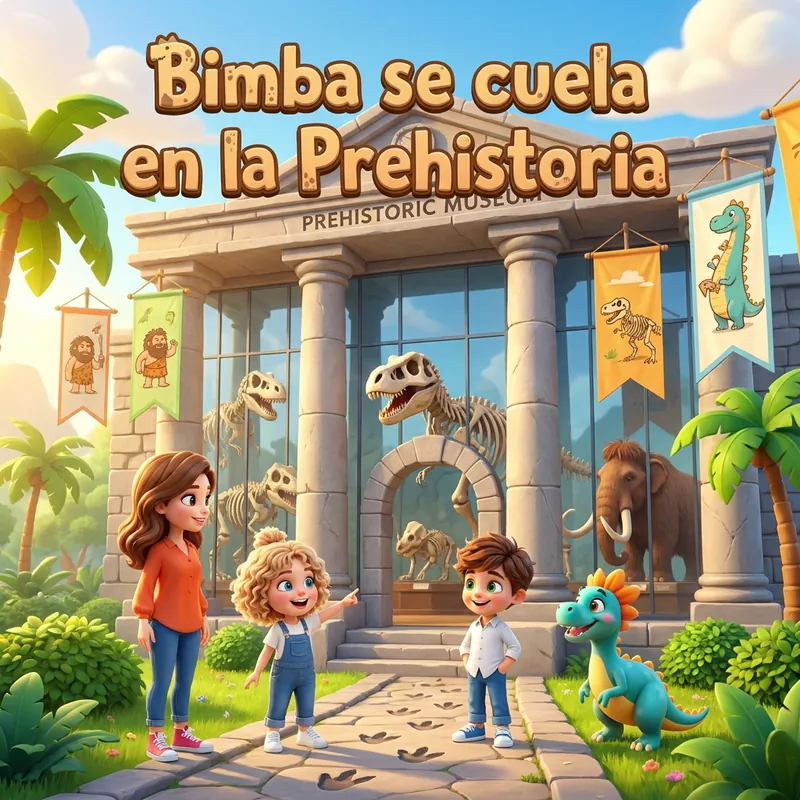 Portada de «Bimba se cuela en la Prehistoria»