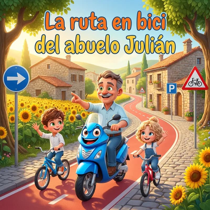 Portada de «La ruta en bici del abuelo Julián»