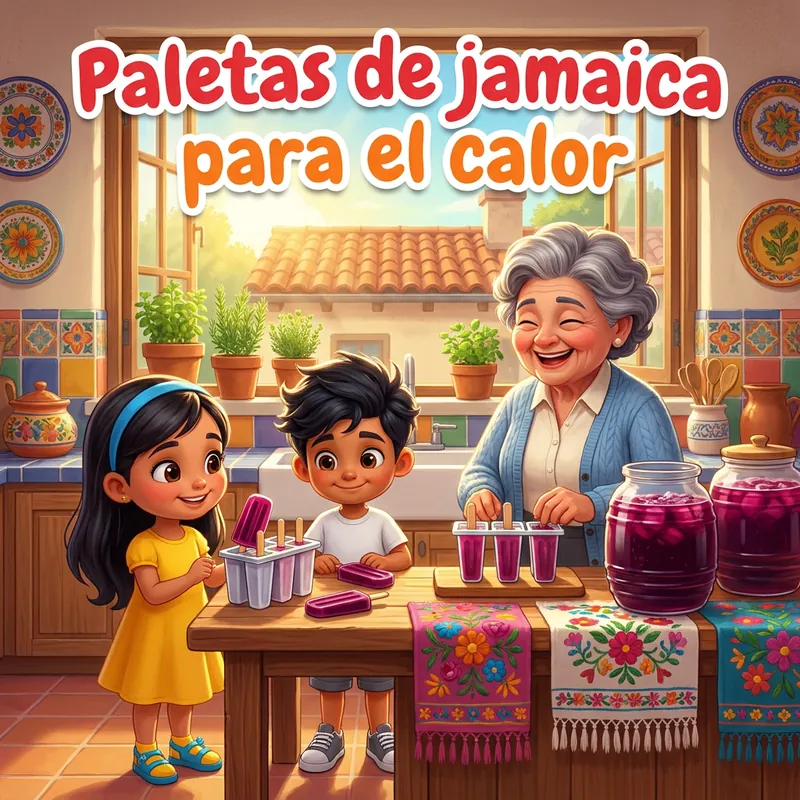 Portada de «Paletas de jamaica para el calor»