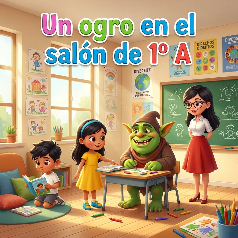 Portada de «Un ogro en el salón de 1º A»