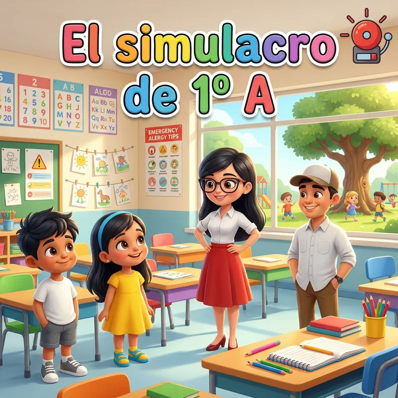 Portada de «El simulacro de 1º A»
