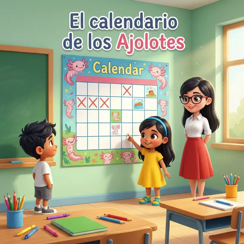 Portada de «El calendario de los Ajolotes»