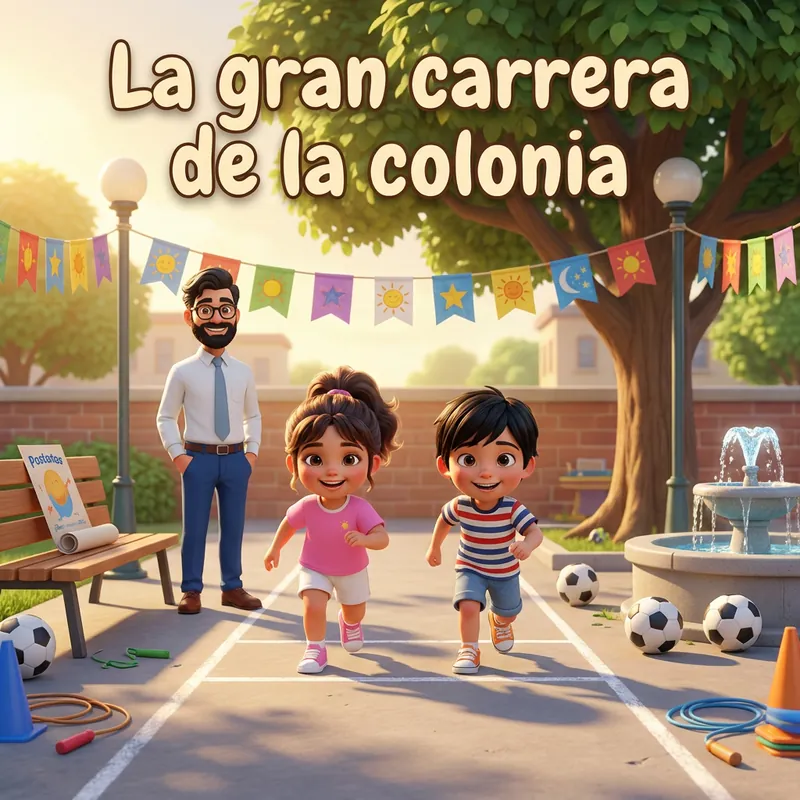 Portada de «La gran carrera de la colonia»