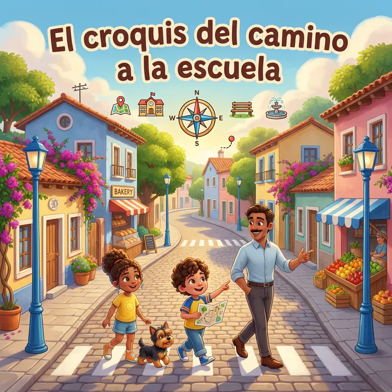 Portada de «El croquis del camino a la escuela»